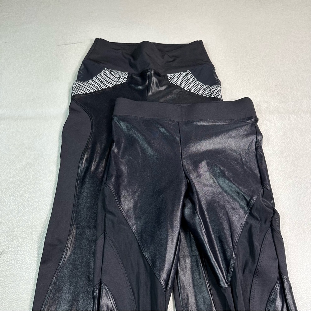 Koral wave frame leggings leather breathable stretch fitted activewear